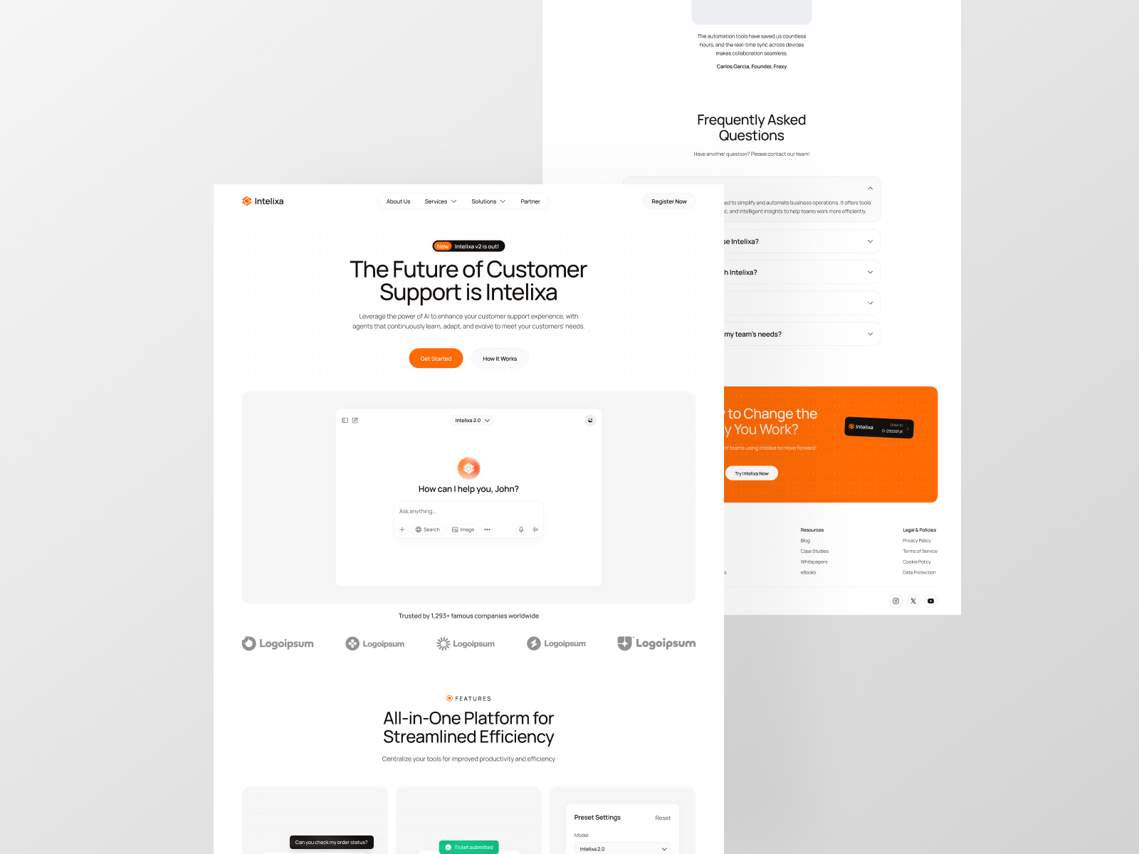 Intelixai: Free AI Website Template by Ikbal H. — Framer Marketplace