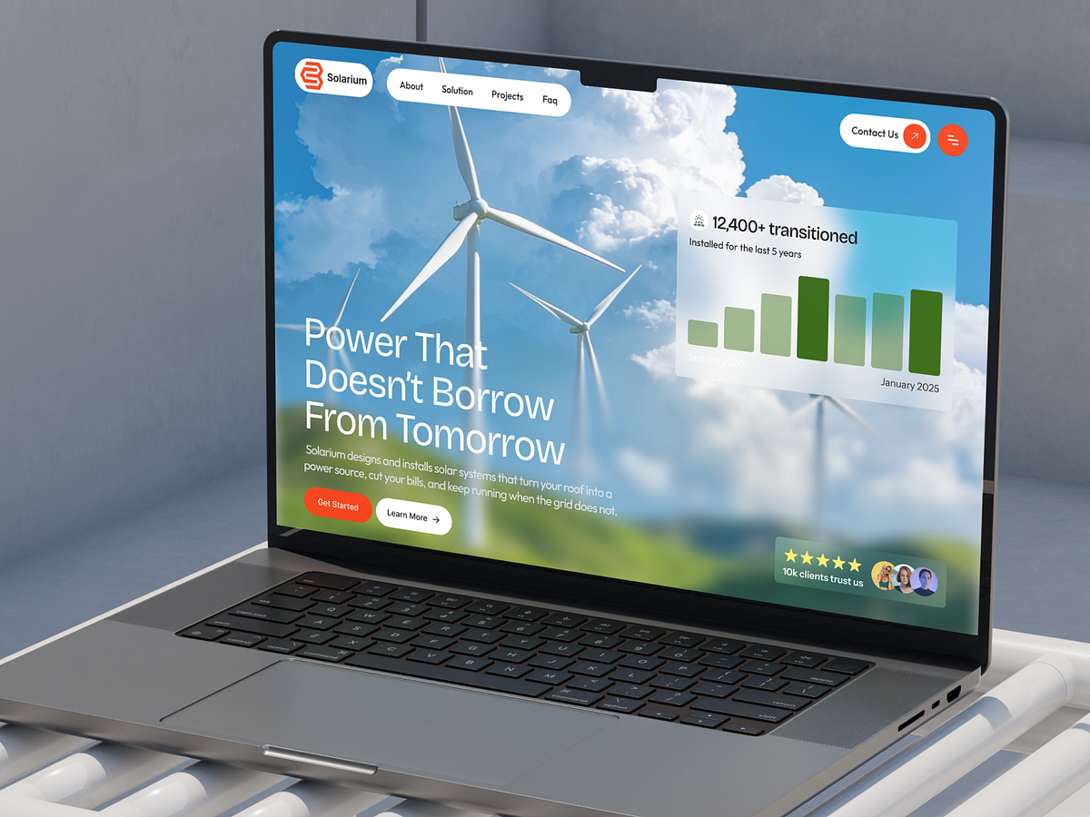 Solar Energy Solutions Landing Page Image 1