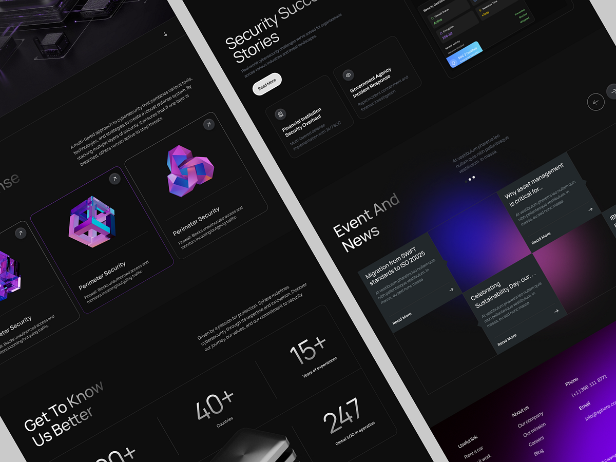 Sphere – Cybersecurity Landing Page Design 🛡️🌐 Image 0