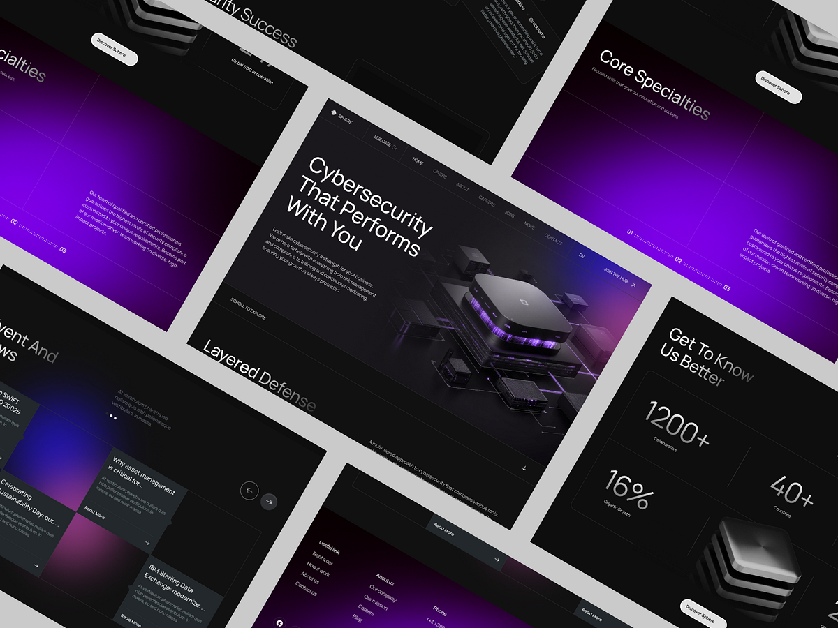 Sphere – Cybersecurity Landing Page Design 🛡️🌐 Image 2