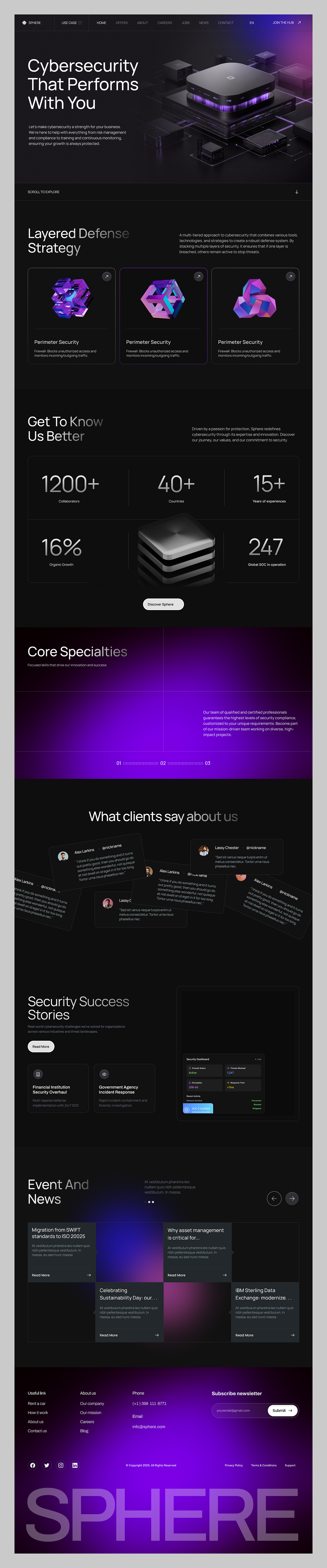 Sphere – Cybersecurity Landing Page Design 🛡️🌐 Image 6
