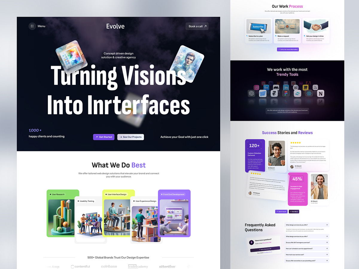 Evolve — Visionary Design Agency Landing Page