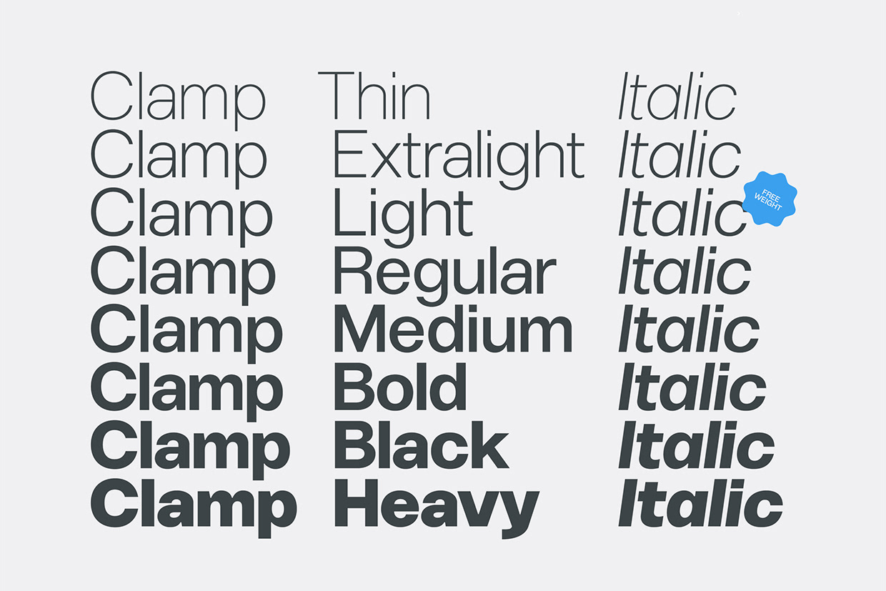 Clamp Font Family Image 0