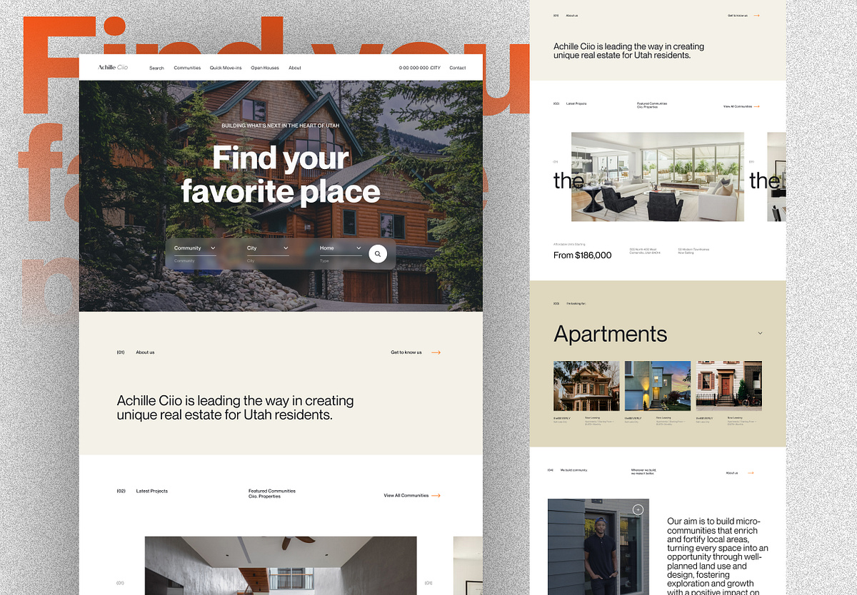 Real Estate - Web UI UX