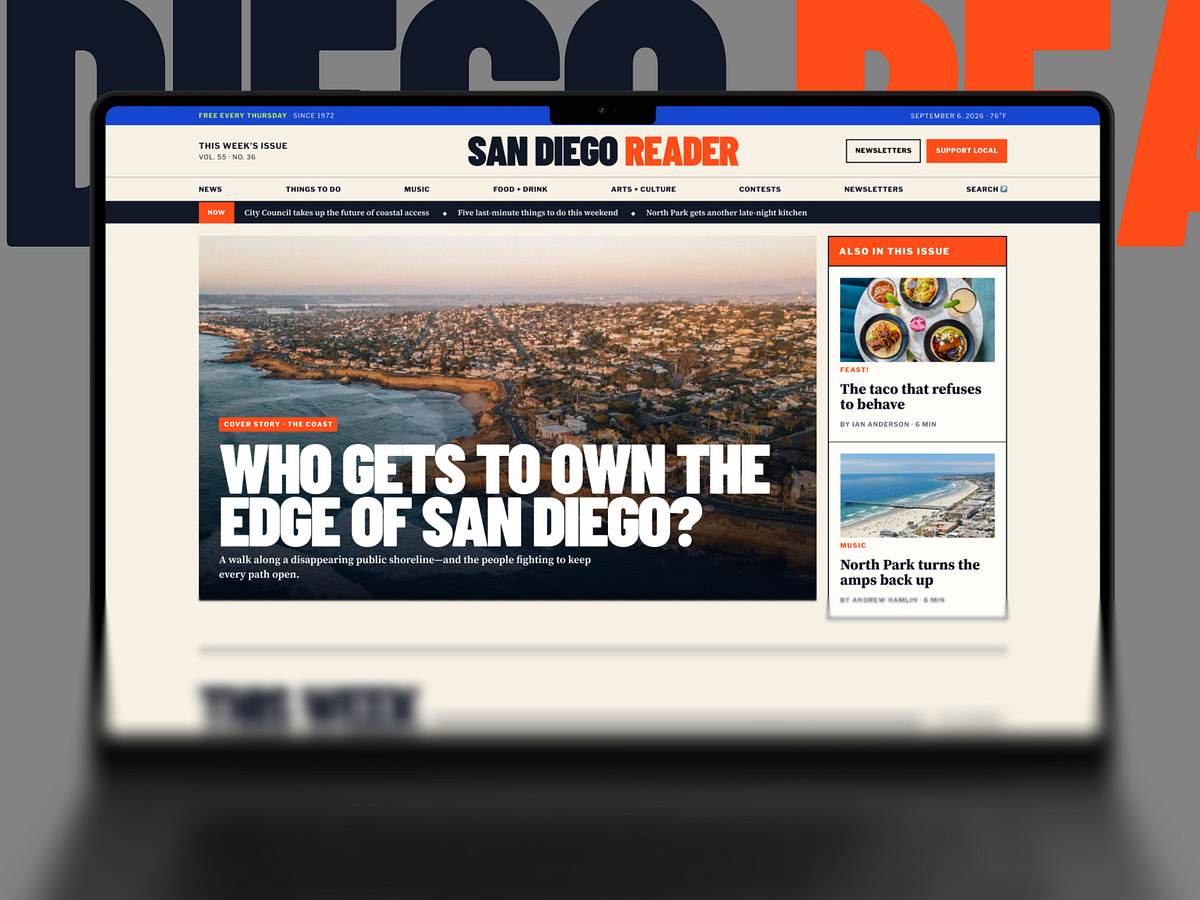 San Diego Reader | Redesign UIUX