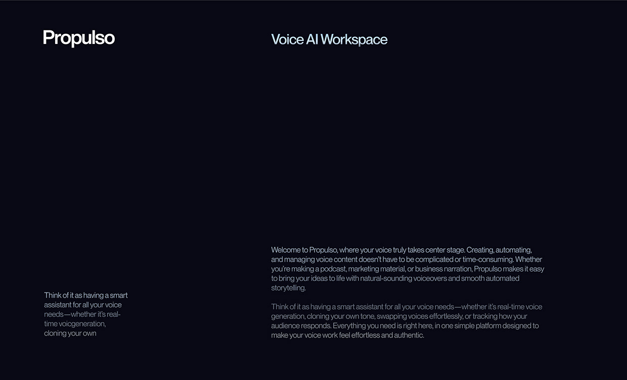 Propulso | SaaS AI Voice UI UX Design Image 2