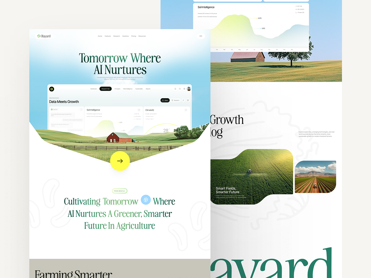 AI Farm Agriculture Website Landing Page Design by Taqwah Image 0