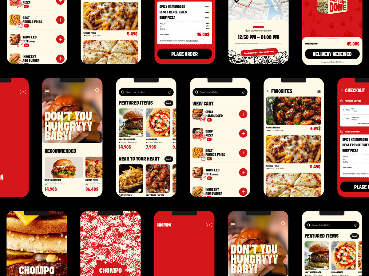 Restaurant and Food Delivery Mobile App Animation UI UX Design Image 0