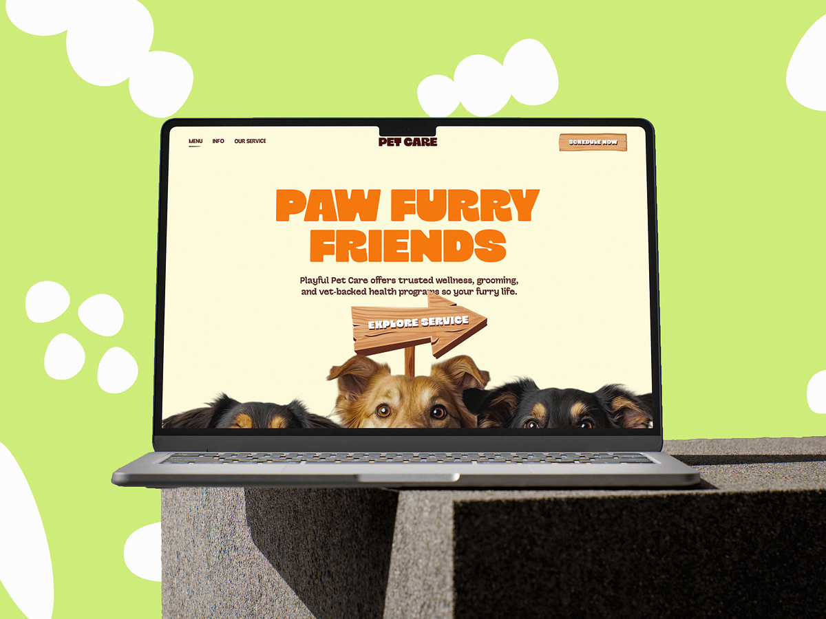 Pet Care Website Landing Page Design by Taqwah Image 1