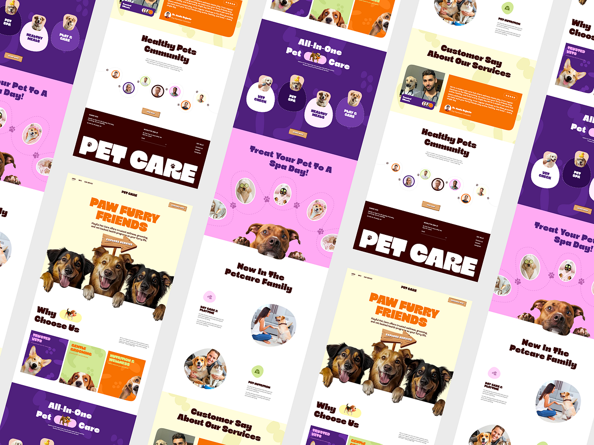 Pet Care Website Landing Page Design by Taqwah Image 2