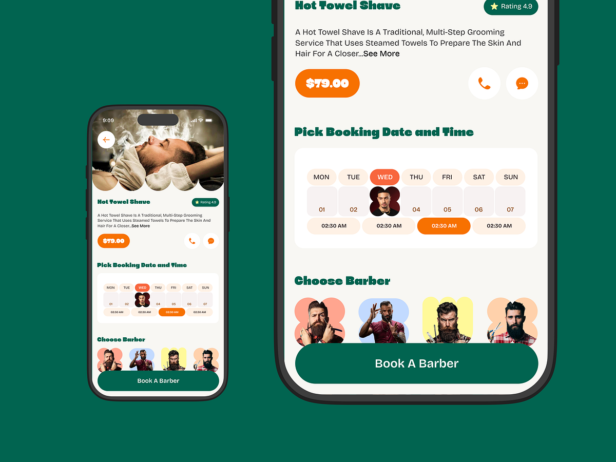 Barber, Salon Mobile App Design for Barbershop by Taqwah Image 0