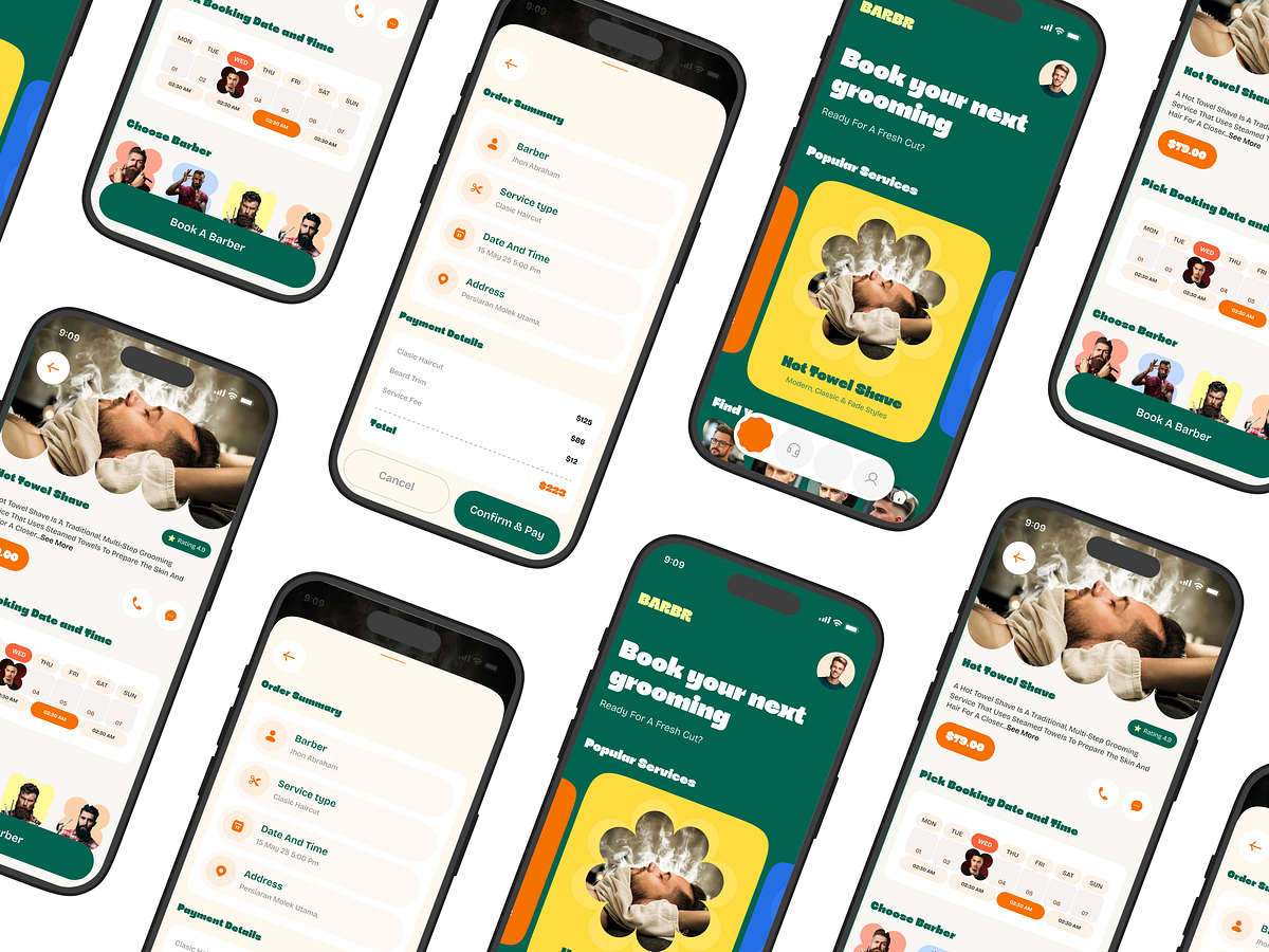 Barber, Salon Mobile App Design for Barbershop by Taqwah Image 1