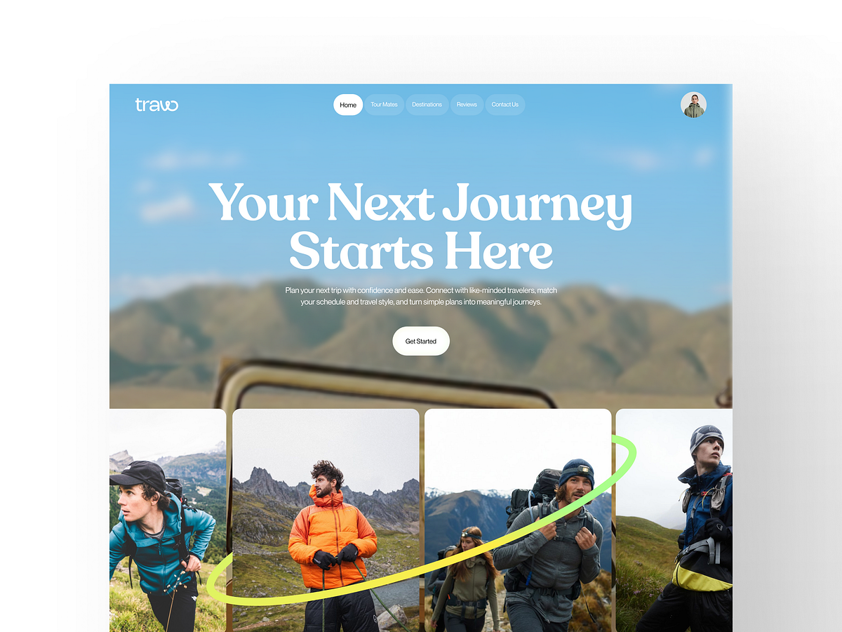 Traw – Travel Website Landing Page Design Image 0