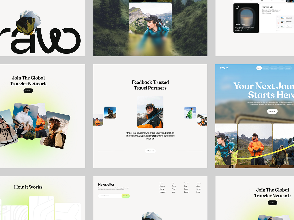 Traw – Travel Website Landing Page Design Image 2
