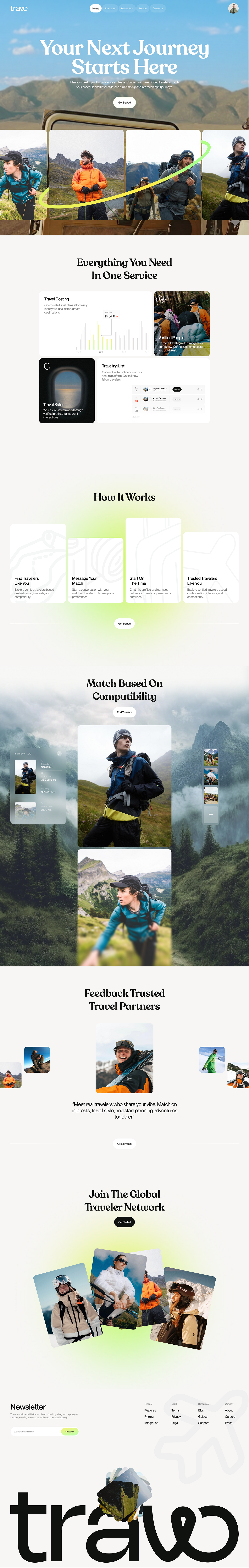 Traw – Travel Website Landing Page Design Image 3