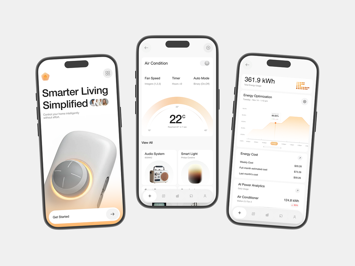 AI Smart Home Automation Mobile App Design