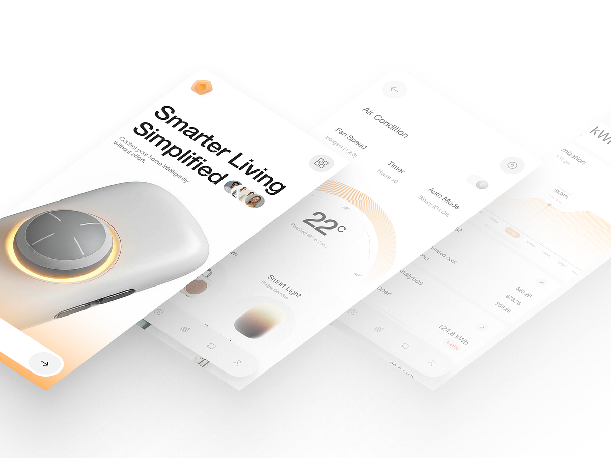 AI Smart Home Automation Mobile App Design Image 1