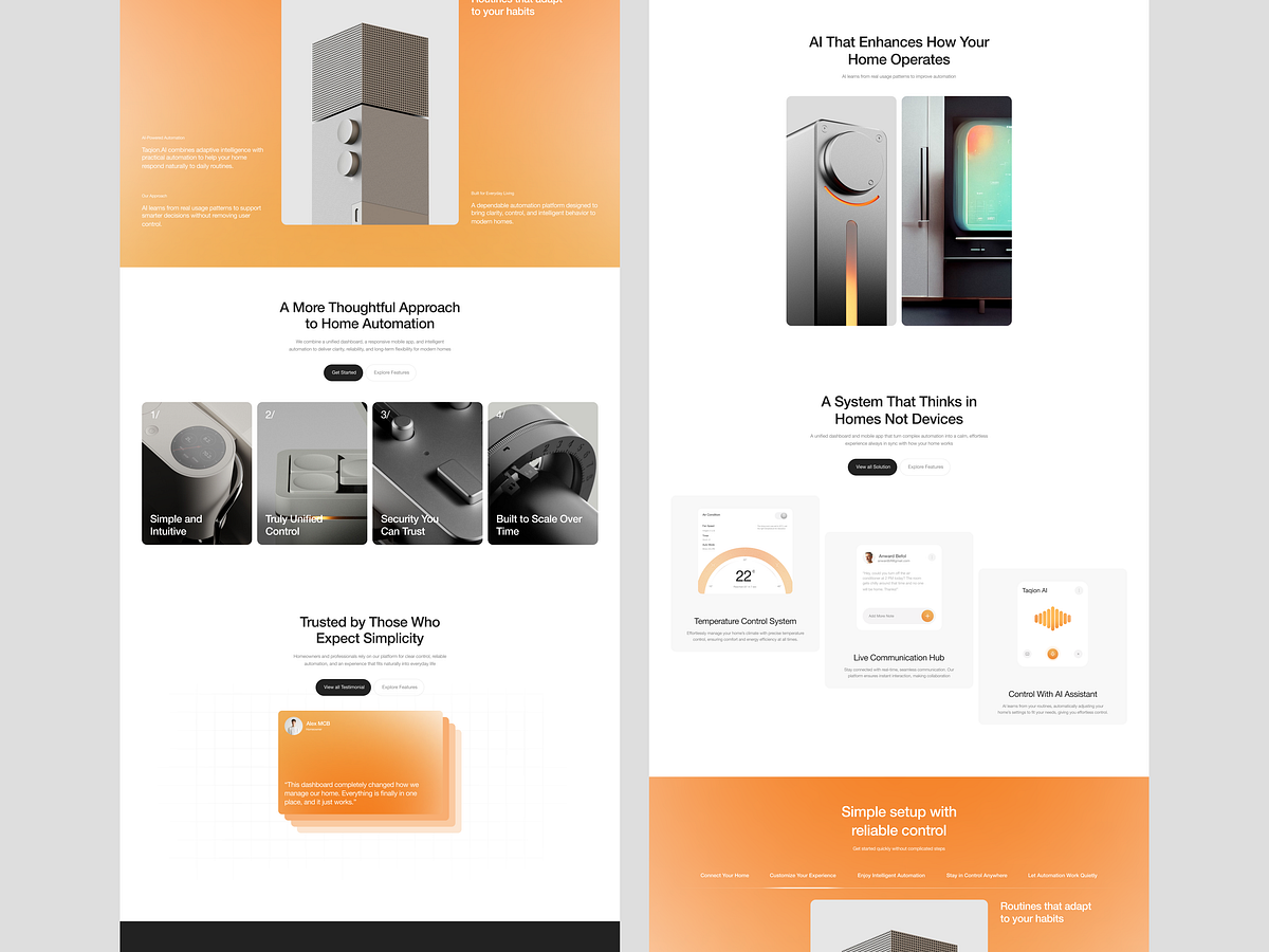 AI Smart Home Automation Website Landing Page Design Image 1