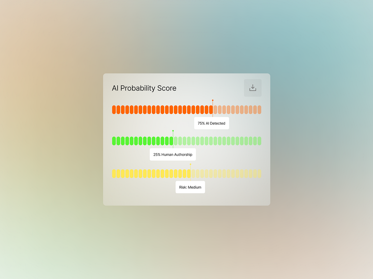 AI Detection Web App UI Design for Content Verification Image 2