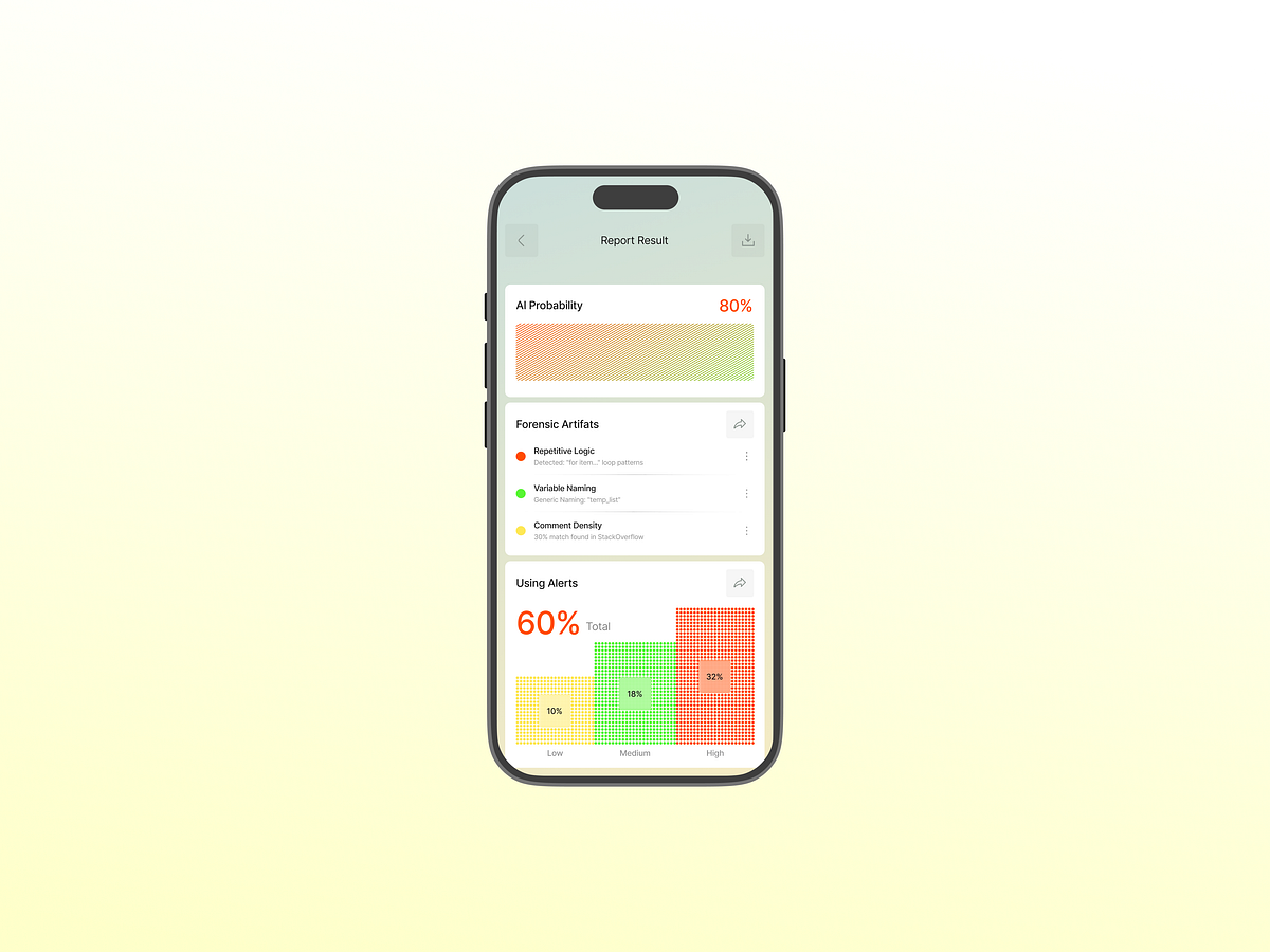 DeepSift - AI Content Detection Mobile App Design Image 4