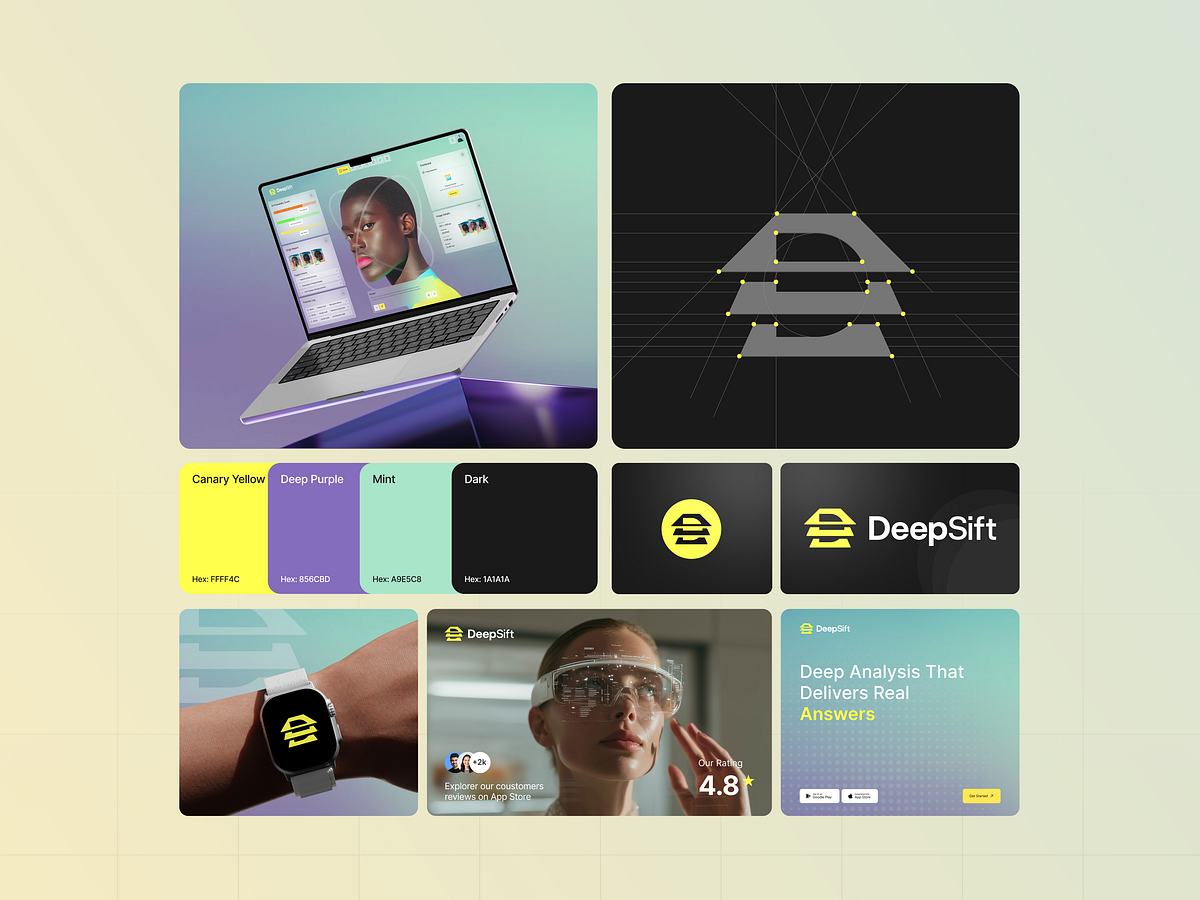 DeepSift - AI Content Detection Platform Bento Branding