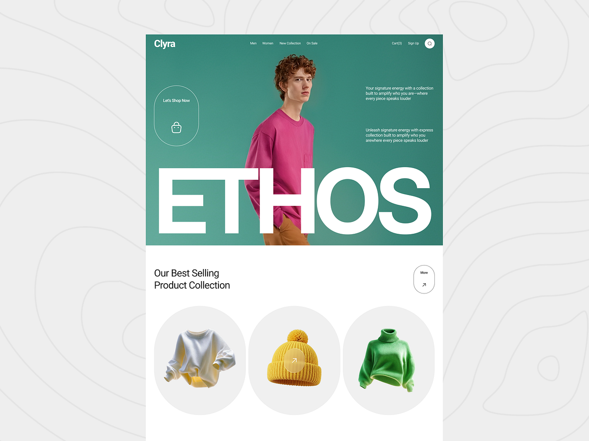 Clyra - Fashion eCommerce Website UI Design by Taqwah Image 0