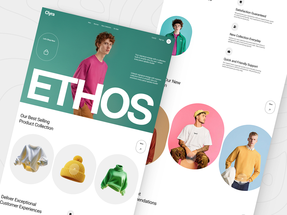 Clyra - Fashion eCommerce Website UI Design by Taqwah Image 2