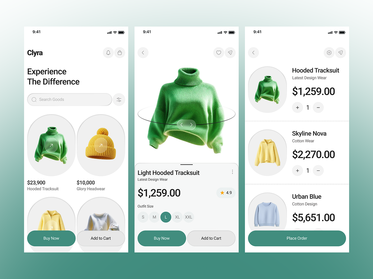 Modern Fashion eCommerce Mobile App UX UI Design