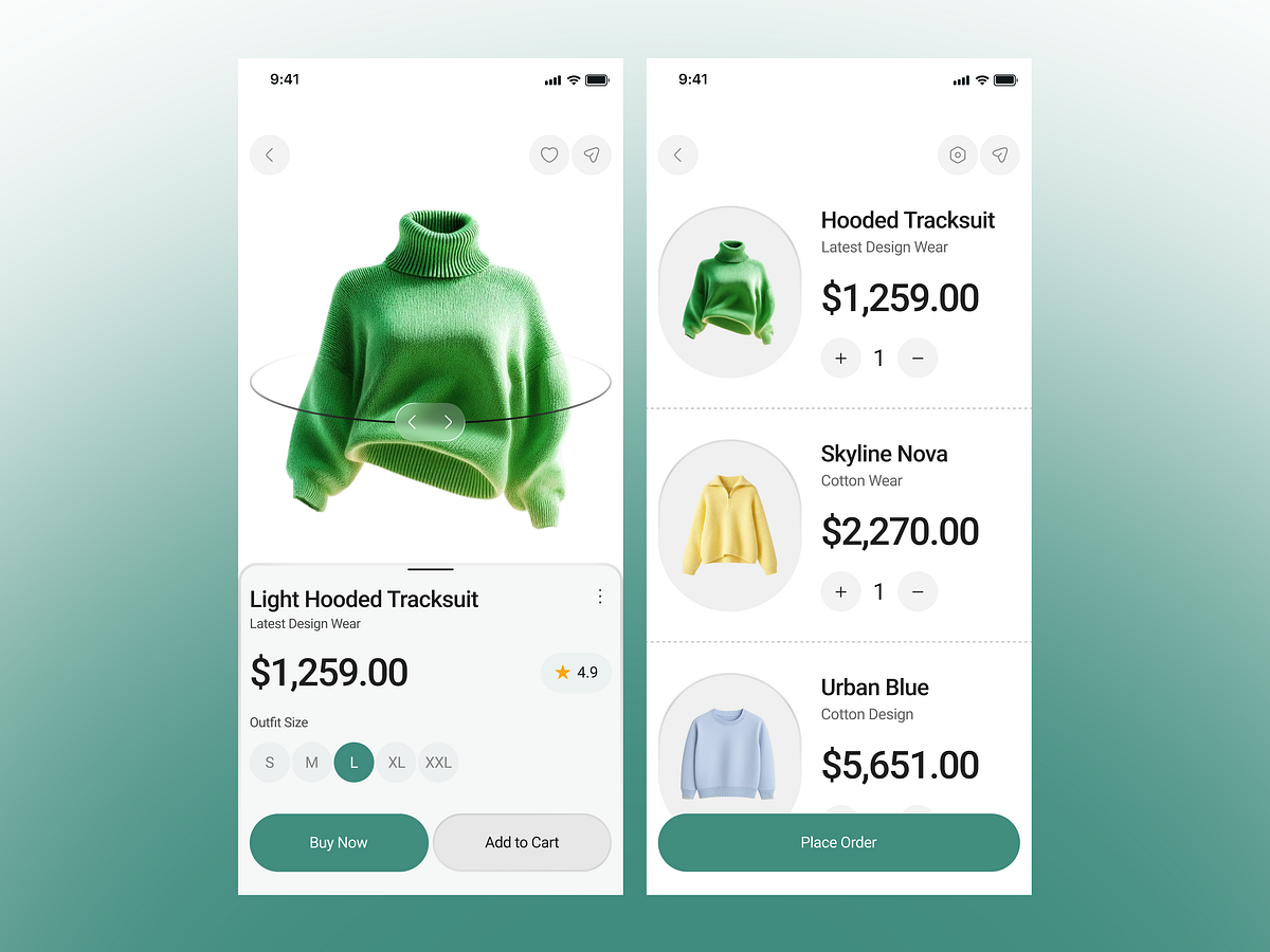 Modern Fashion eCommerce Mobile App UX UI Design Image 2