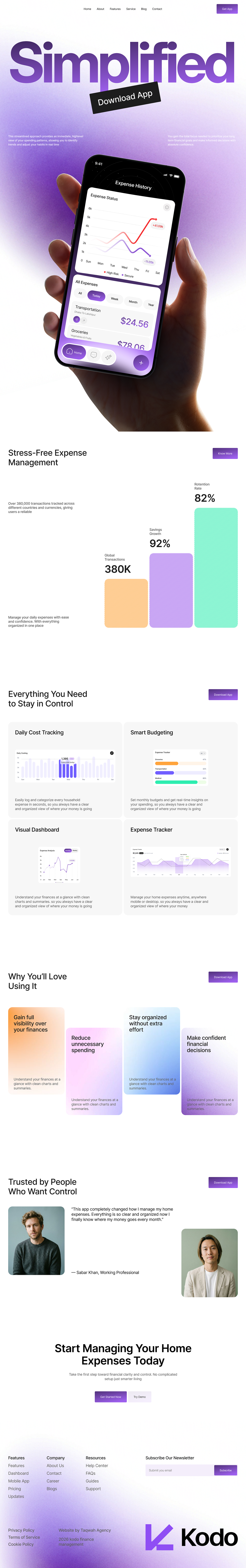 Personal Finance Website Design for Family Budget Management Image 3