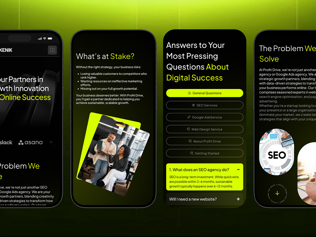 Rankenik - Digital Marketing Agency Mobile App UI