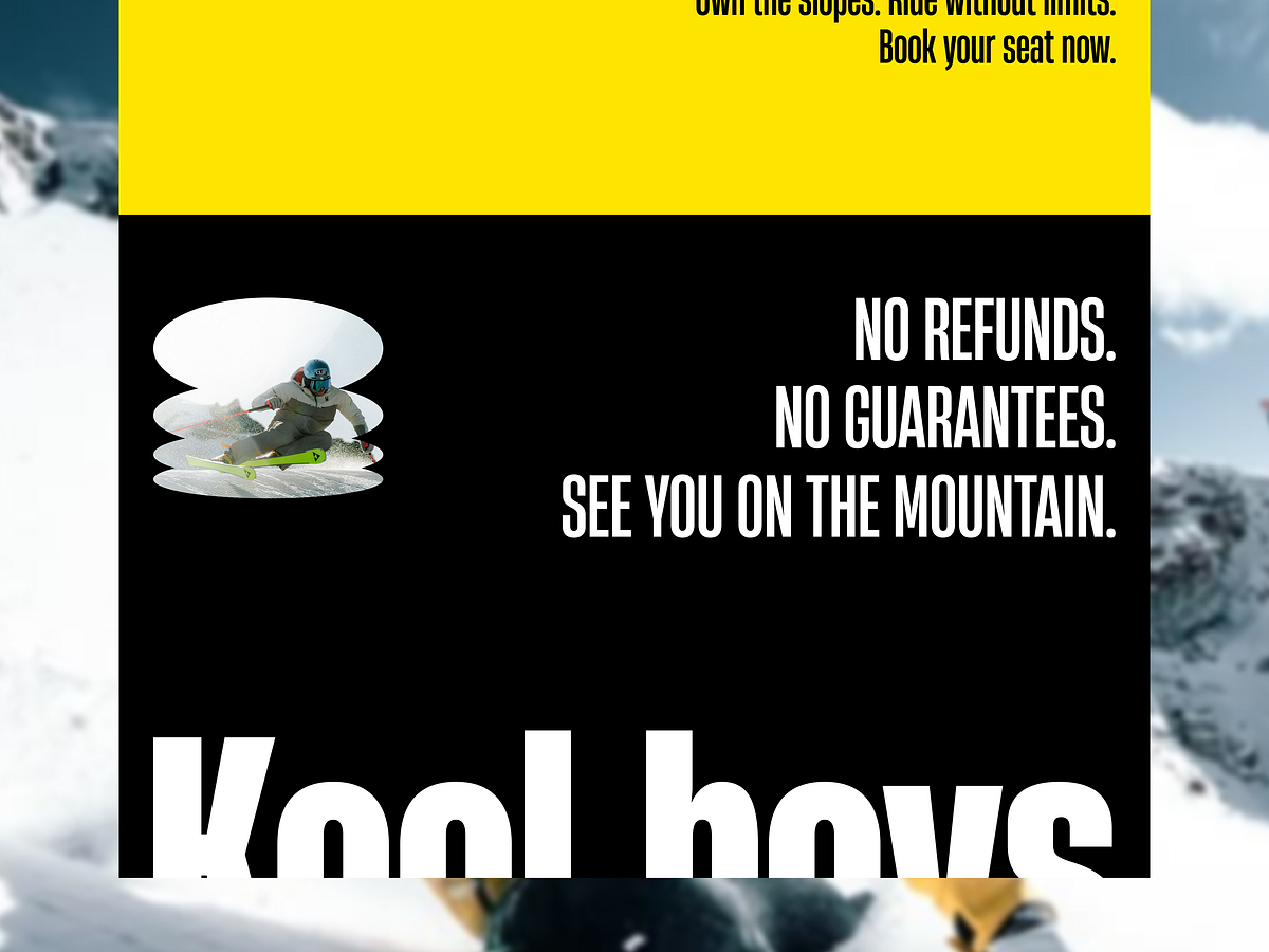 Skating & Snowboarding Website Landing Page Brutalist Design Image 3