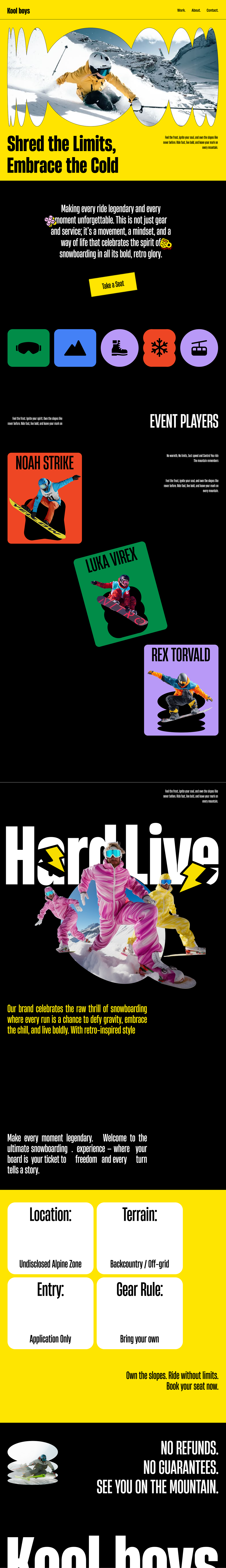 Skating & Snowboarding Website Landing Page Brutalist Design Image 4
