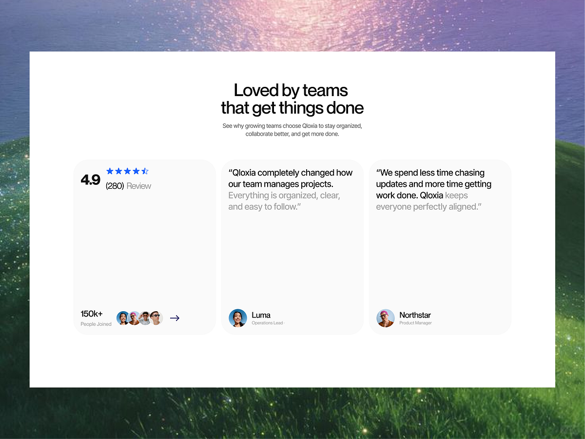 Modern Project Management & Team Collaboration SaaS Web Design Image 3