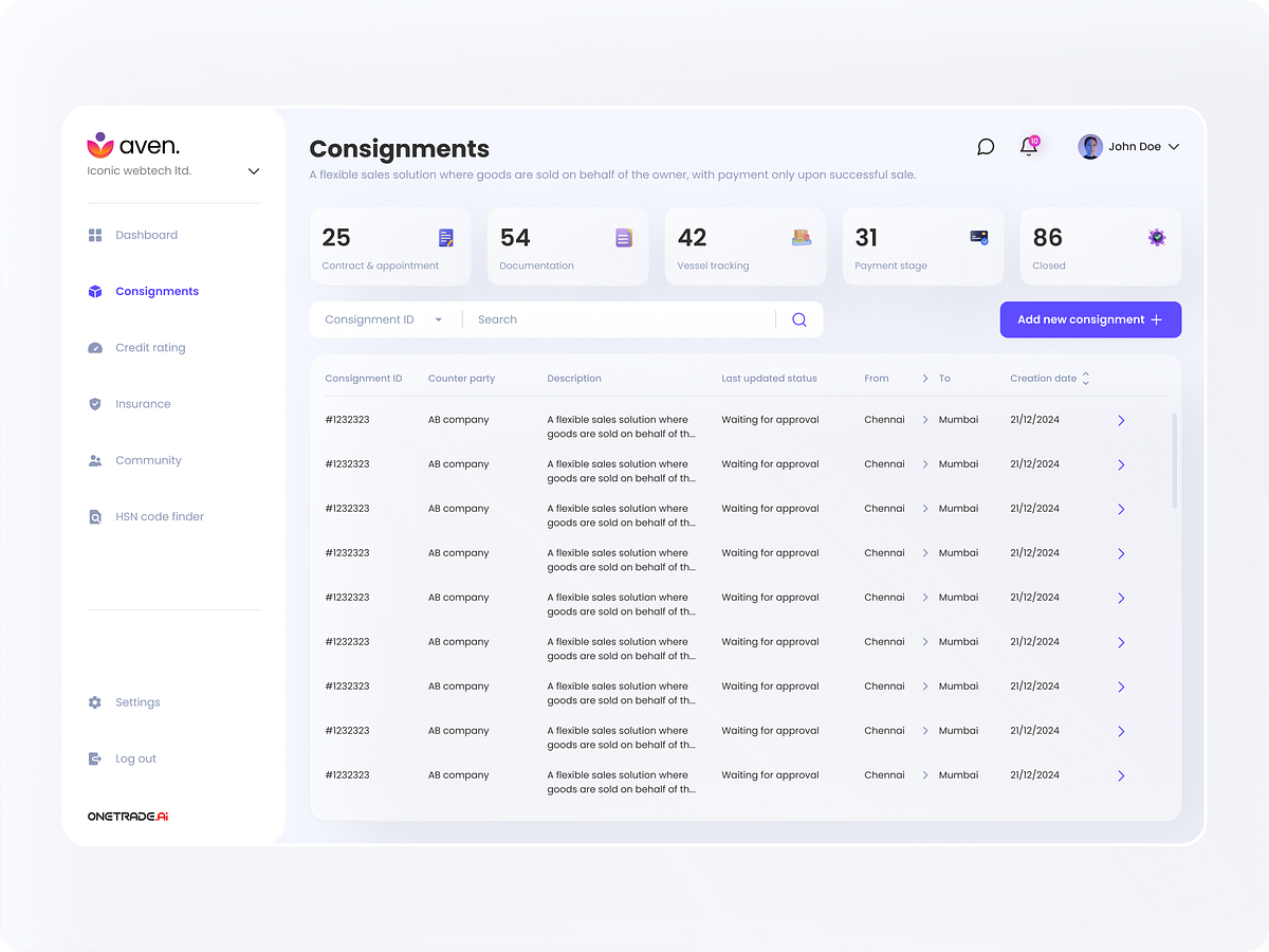 OneTrade - Trade & shipment management platform Image 8