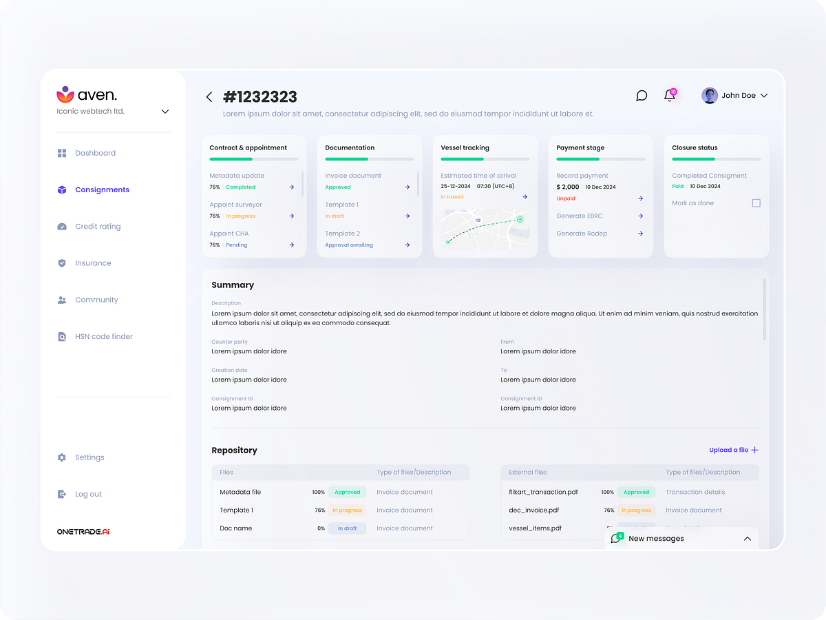 OneTrade - Trade & shipment management platform Image 9