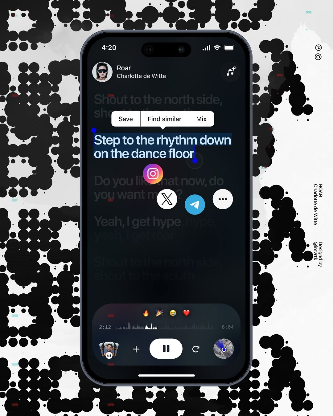 A music app where album covers come alive through AI
Futuristic listening spheres to share tracks, vibes & moments
Save, mix & send snippets—no more timestamps
Welcome to your sonic universe Image 2