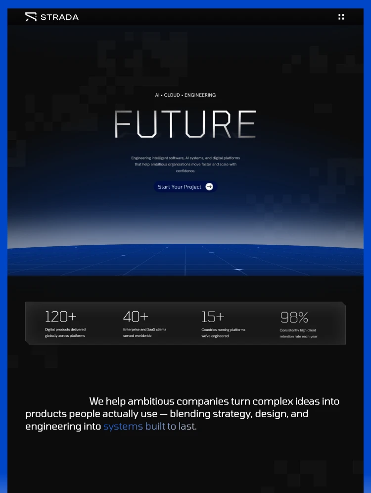 Strada Website Page Template for Webflow