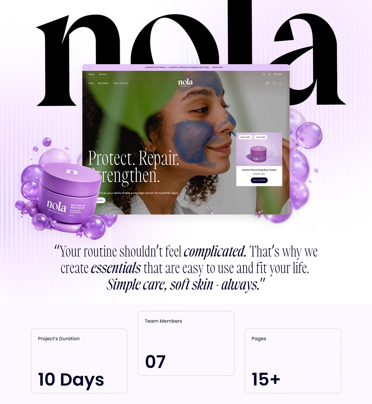 E-commerce Website Design for Skincare Products