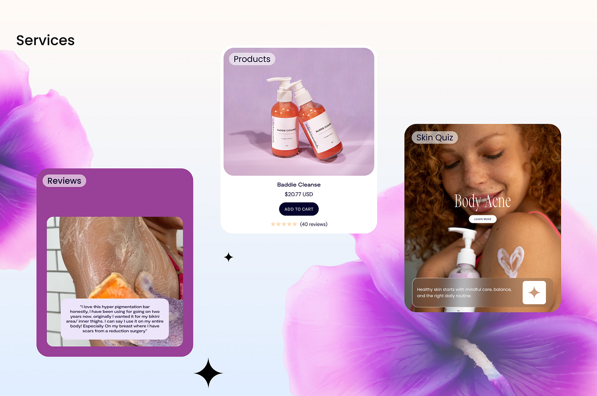 E-commerce Website Design for Skincare Products Image 3
