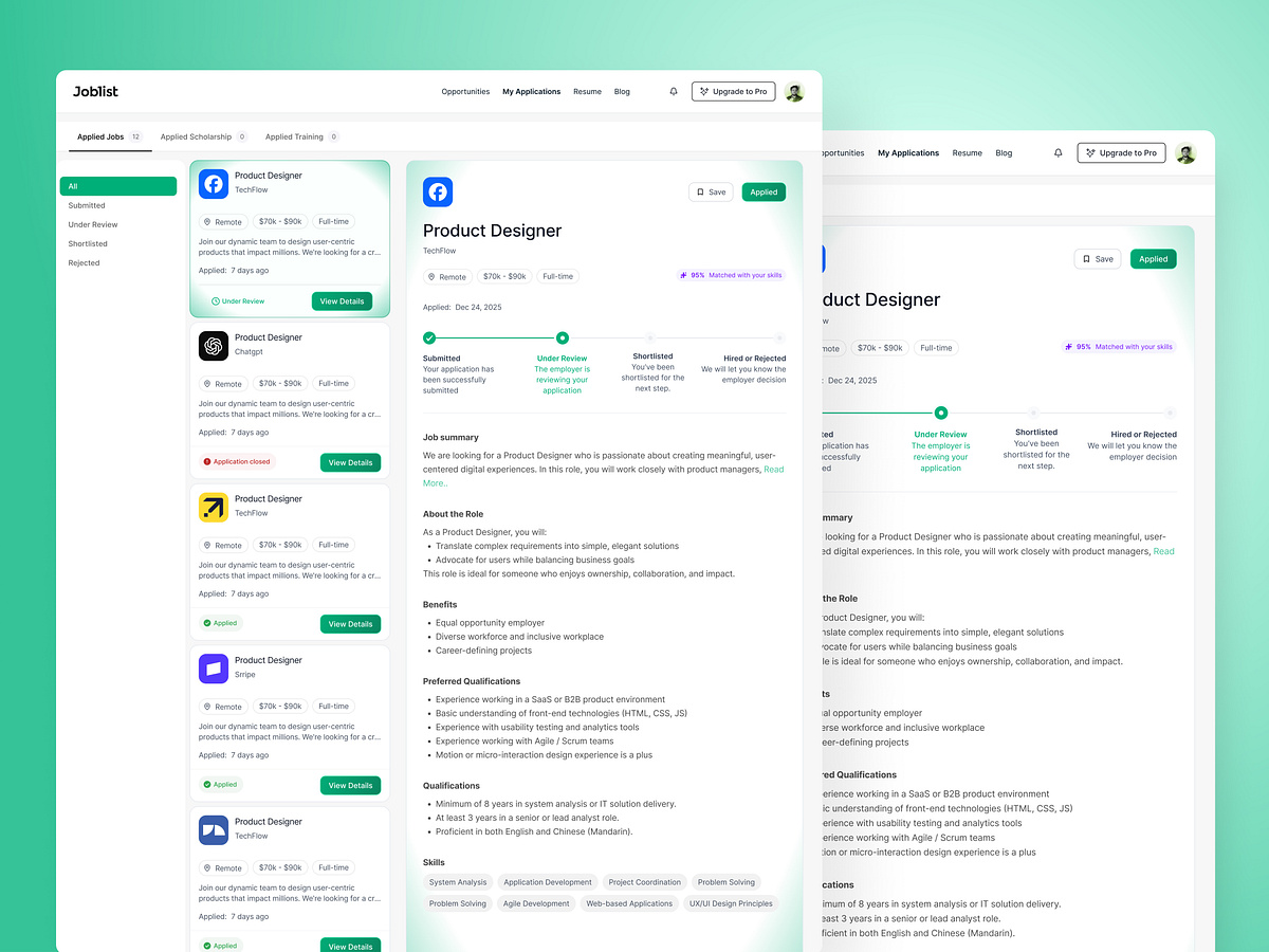 Job Tracking Dashboard Web App