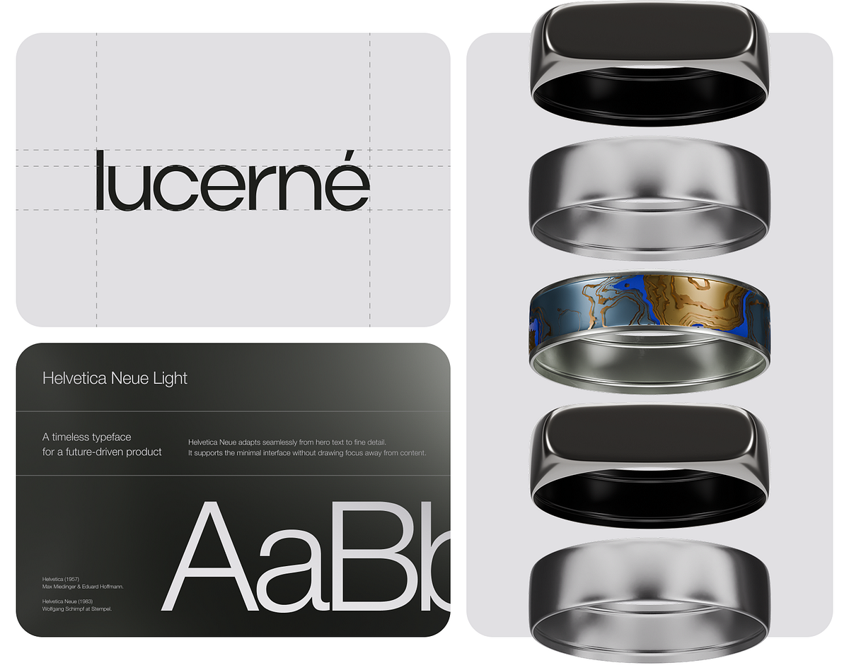 Lucerné • Modular Smart Ring • Landing Page Concept Image 2