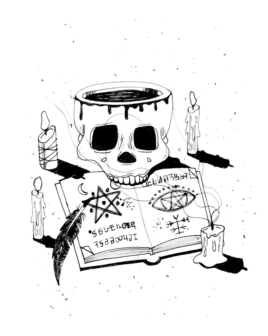 Spiritual Skull vessel #inktober