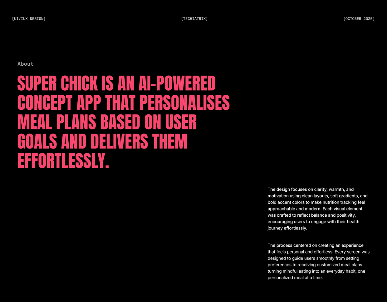 SuperChick AI-Powered Nutrition Platform Design Image 0