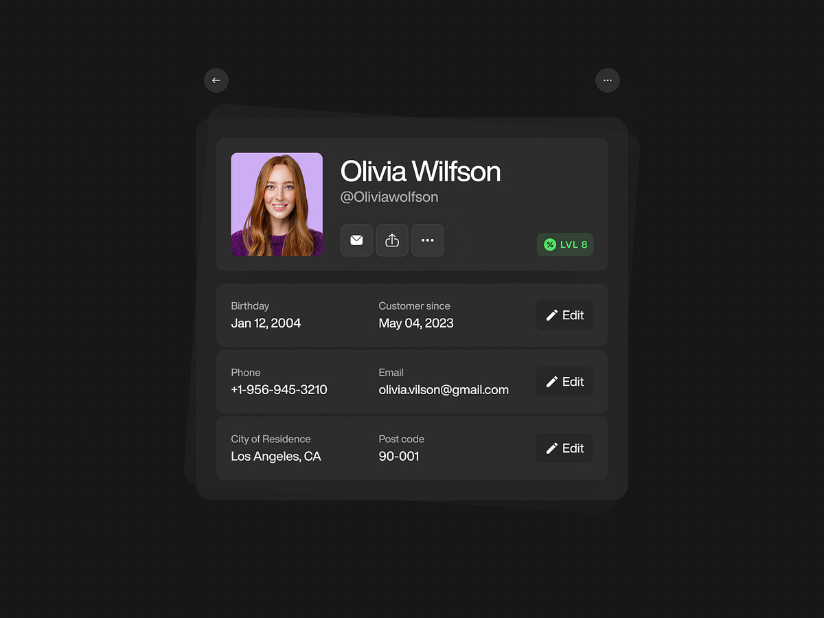 E-commerce Widgets: Profile Settings UI 🔥 Image 0