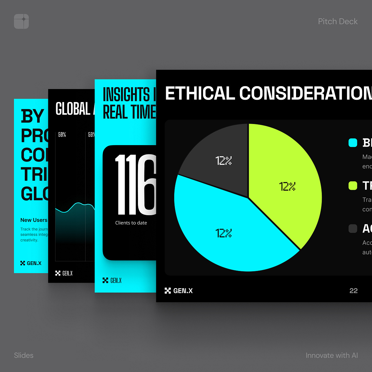 Pitch Deck: Pie Chart Template