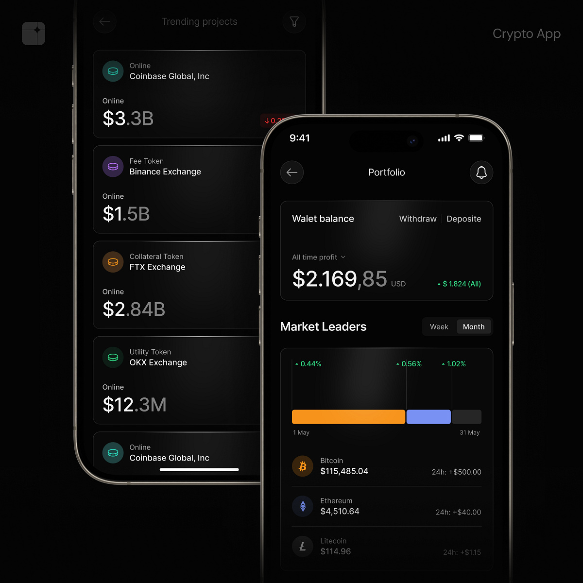 Crypto Mobile App: Portfolio Screen
