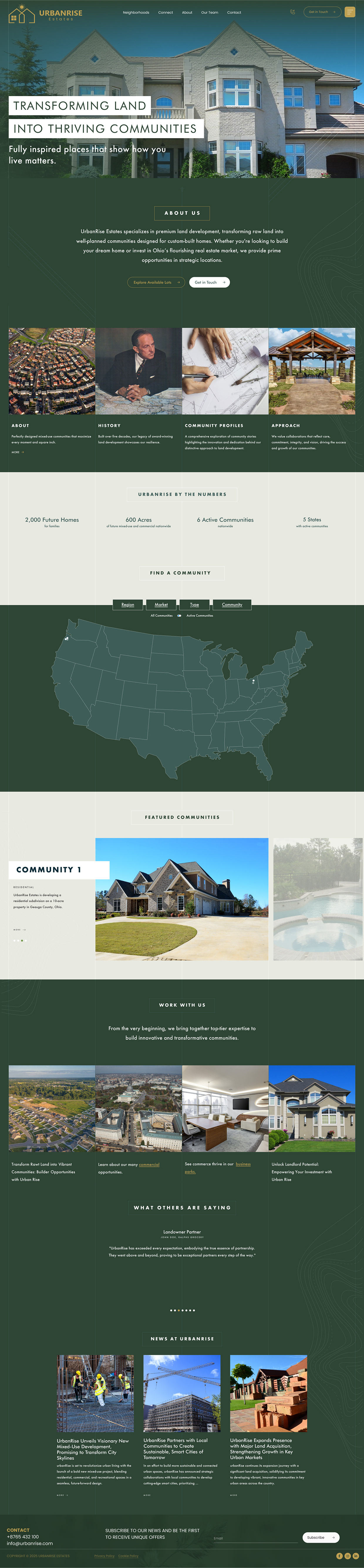 Urban Rise Landing Page Design Image 0