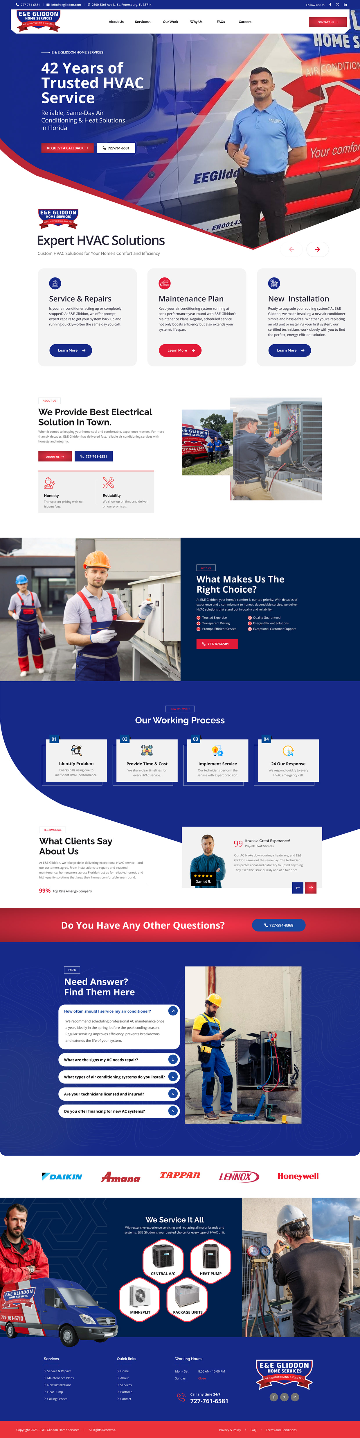 E&E Gliddon HVAC Services Landing Page Image 0