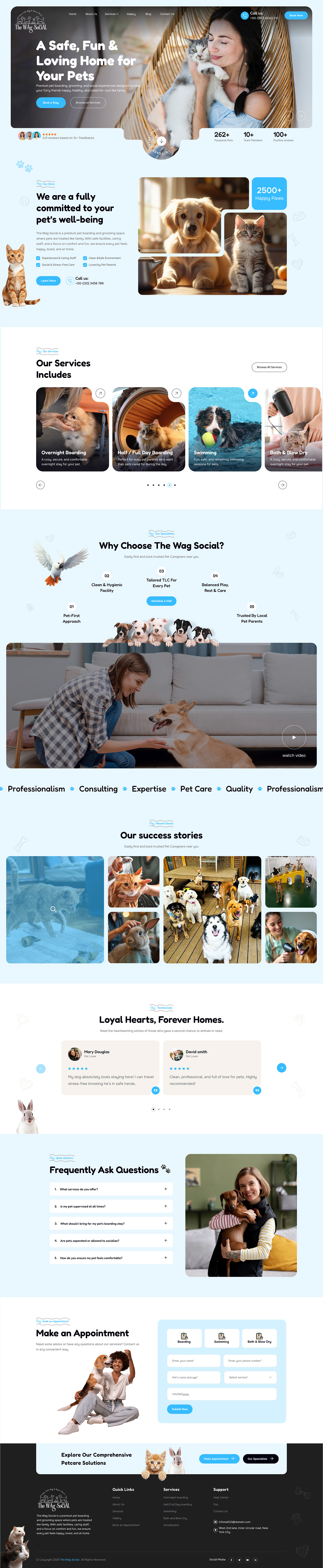 Pet Grooming @ Boarding Landing Page Design Image 0